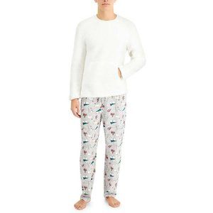 Family Pajamas Matching Men's Polar Bears Fleece Family Pajama Set M